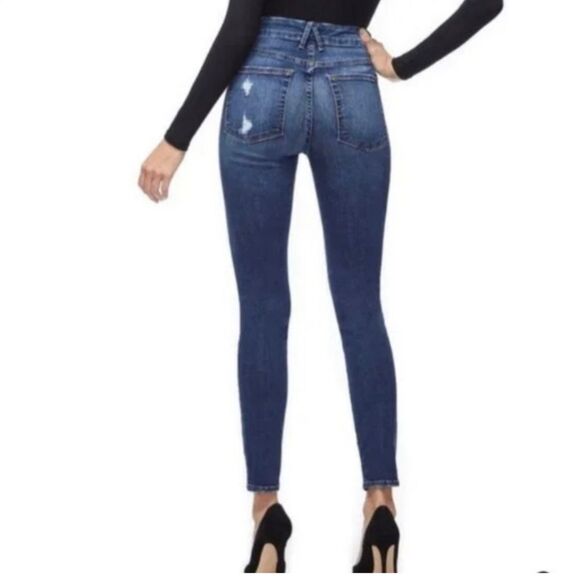 Good American Good Legs Cheetah Pockets High Waist Jeans 16 - Picture 3 of 12